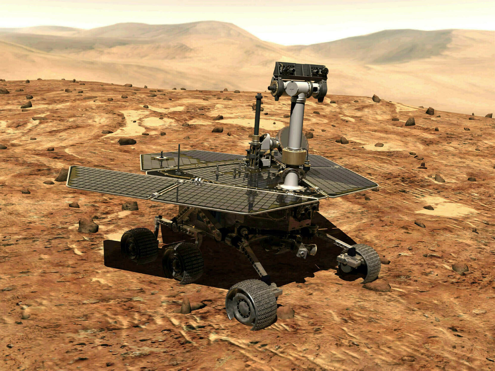 Artist's concept: Opportunity on Mars